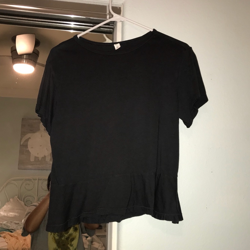 Dark grey/ black peplum top